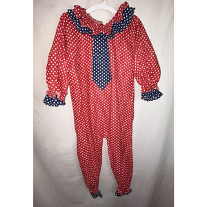 Polka Dot Clown Costume for Kids - Red and Blue